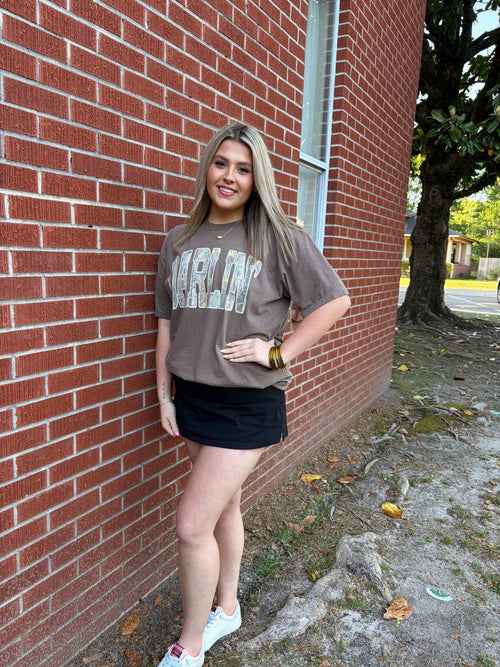 Brown Camo Darlin' Tee